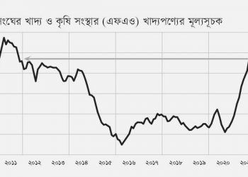 ১০ বছরের শীর্ষে পর্যায়ে খাদ্যপণ্যের বৈশ্বিক মূল্যসূচক