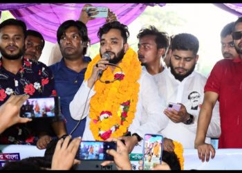 সংবর্ধনায় সিক্ত কেন্দ্রীয় ছাত্রলীগ নেতা নাঈম আশরাফ অভি