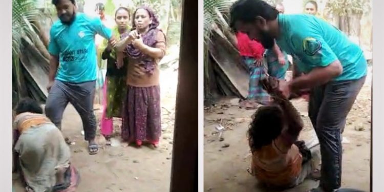 বাড়ির সীমানাপ্রাচীর জের ধরে দাদিকে পেটালেন নাতি, মা করলেন ভিডিও