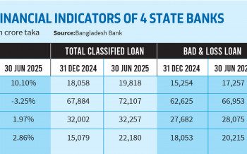 ৪ রাষ্ট্রায়ত্ত ব্যাংক ৯০ শতাংশ খেলাপি ঋণ নিয়ে টালমাটাল