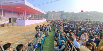 পলোগ্রাউন্ড মাঠে সকাল থেকেই আসছেন বিএনপি নেতাকর্মীরা