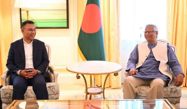 প্রধান উপদেষ্টার সঙ্গে বৈঠকে তারেক রহমান