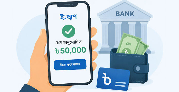 ঘরে বসেই মিলবে ৫০ হাজার টাকা ঋণ, চালু হচ্ছে ‘ই-ঋণ’ সেবা