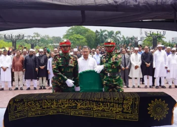 সাবেক প্রতিমন্ত্রী মিজানুর রহমান সিনহার জানাজায় প্রধানমন্ত্রীর অংশগ্রহণ