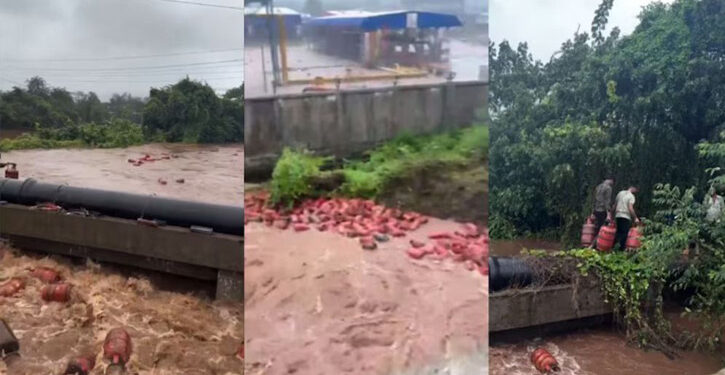 মহারাষ্ট্রে বন্যা ভেসে গেল ৩ হাজার গ্যাস সিলিন্ডার