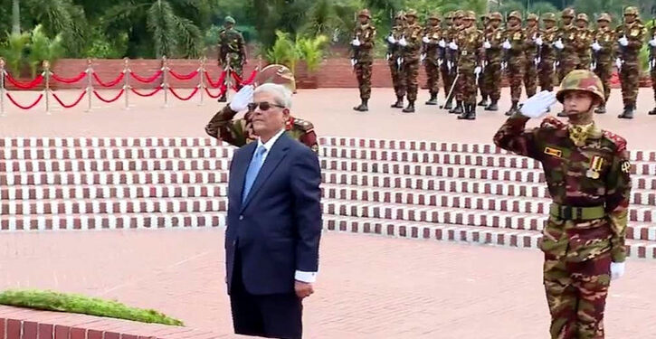 স্মৃতিসৌধে রাষ্ট্রপতির শ্রদ্ধা