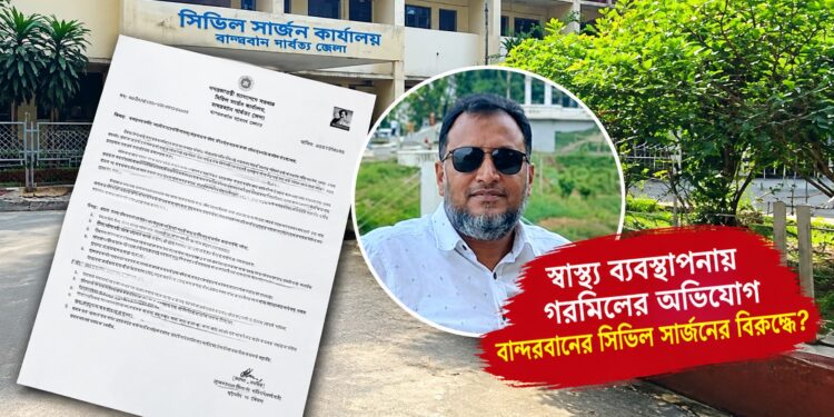 এক কোটির ওষুধে চার কোটি টাকার বিল; বান্দরবানের সিভিল সার্জনের বিরুদ্ধে অনিয়মের অভিযোগ